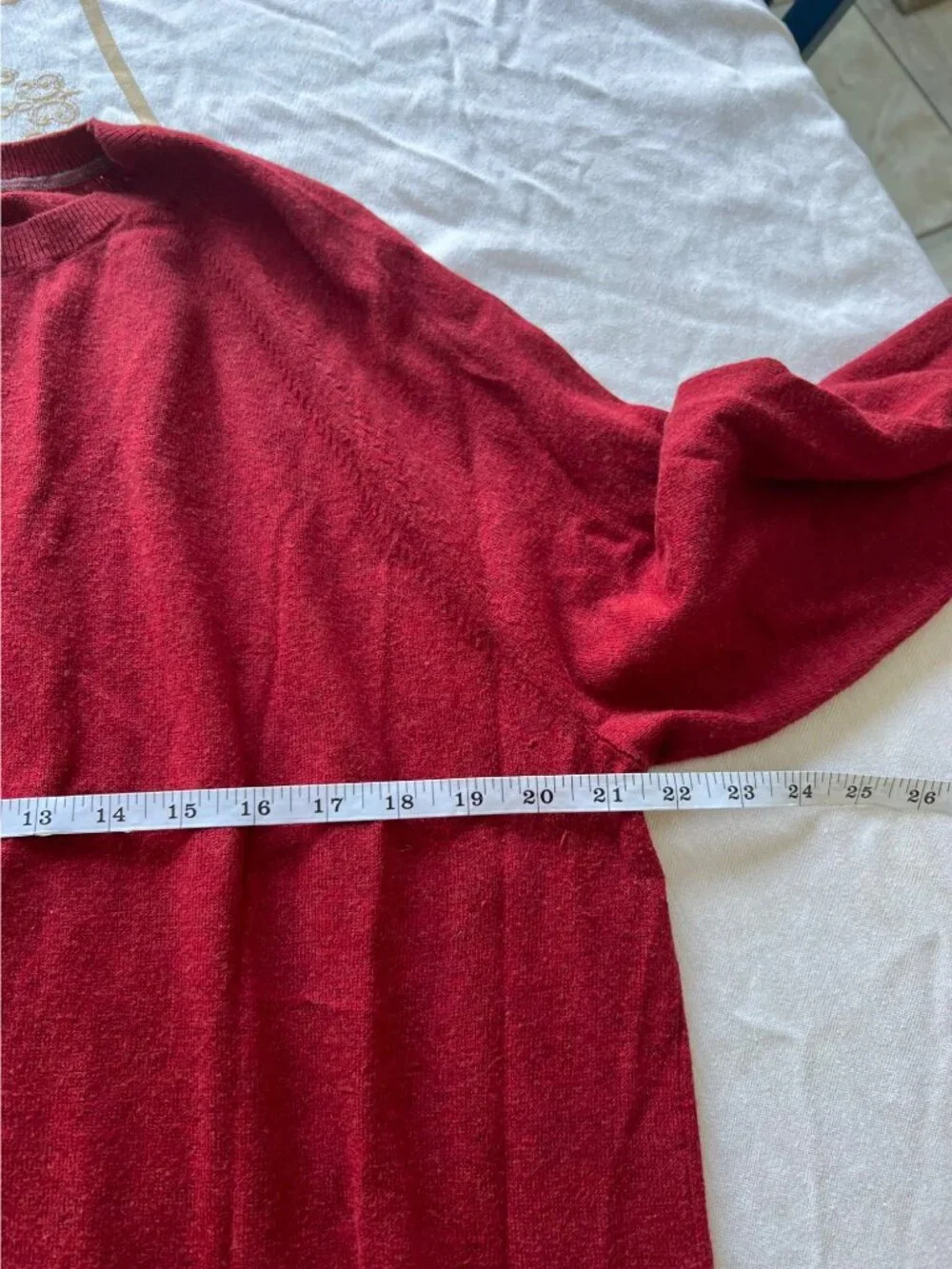Banana Republic Premium Lux Yarn Red Long Sleeve Crewneck Sweater Men's XL